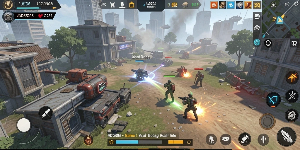 Tangkapan layar gameplay yang menampilkan pertempuran strategis dalam ADS508.