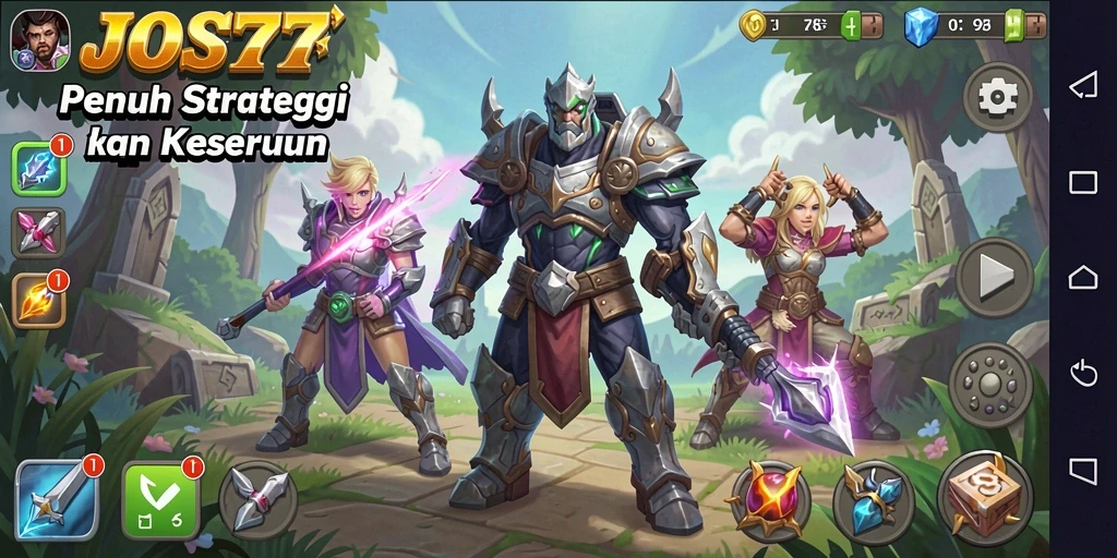 Tampilan gameplay JOS77 dengan elemen Idle yang menarik.