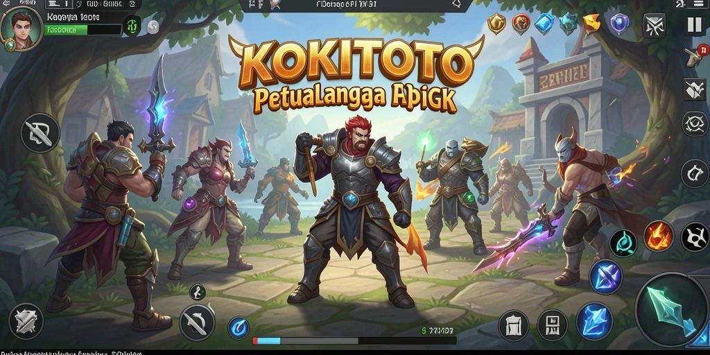 Tampilan gameplay KOKITOTO yang epik dan menantang.