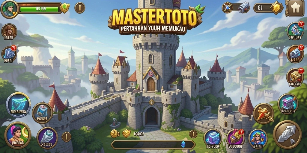 Tampilan gameplay seru dari MASTERTOTO di Tower Defense.
