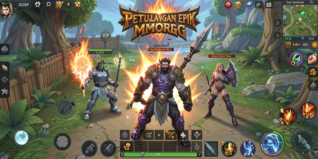 Gameplay seru dalam dunia fantasi MMORPG OCE69.