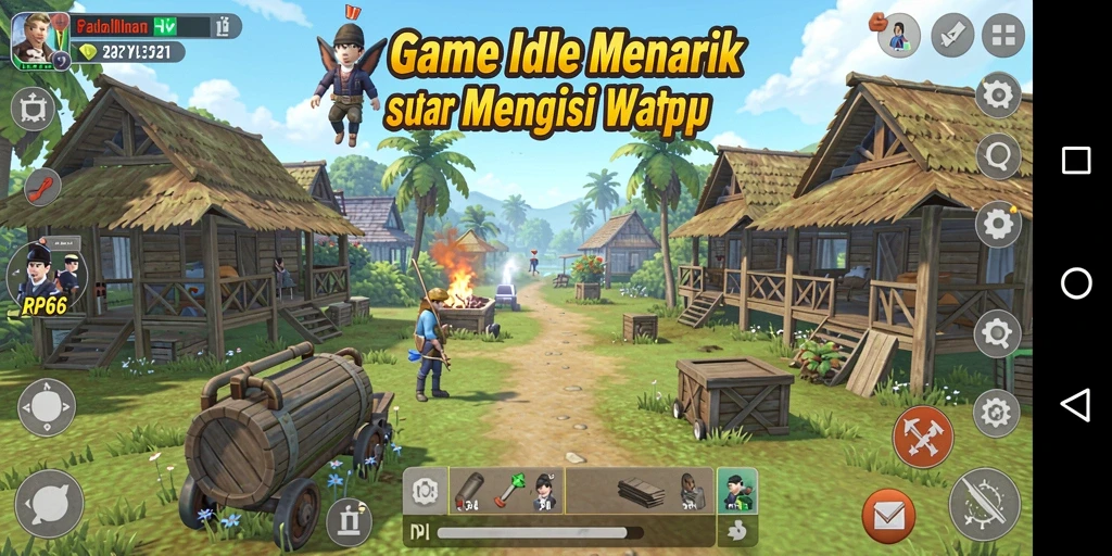 Tangkapan layar utama RP66 menampilkan gameplay Idle yang menyenangkan.
